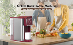 SIFENE Single Serve Coffee Machine, 3-in-1 Pod Coffee Maker for K-Pod Capsule, Ground Coffee, and Leaf Tea with 6-10 oz Cup Size