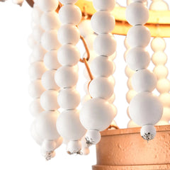LOYALHEARTD 5-Light Wood Bead Chandelier Rustic Boho Beaded Pendant Hanging Light Fixtures