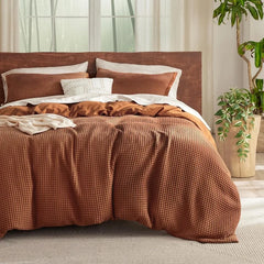 Cotton Duvet Cover King - 100% Cotton Waffle Weave Coconut White Duvet Cover King Size, GentleSoft™ and Breathable Bedding Set