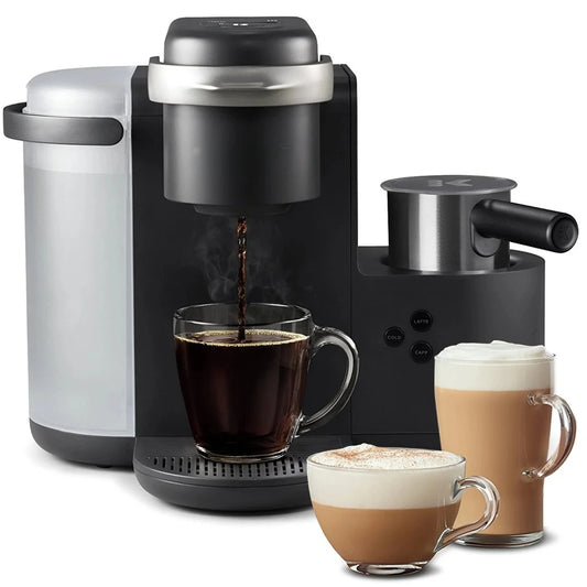 Cafe Single Serve Cup Coffee Maker, Latte Maker and Cappuccino Maker, Dark Charcoal