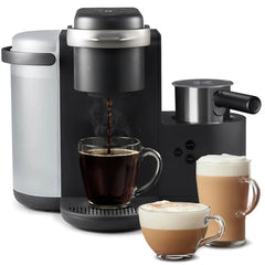 Cafe Single Serve Cup Coffee Maker, Latte Maker and Cappuccino Maker, Dark Charcoal