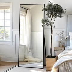 Full Length Mirror, Full Body Mirror, Floor Mirror with Aluminum Alloy Frame, Free Standing Mirror, Mirror Full Length Hanging