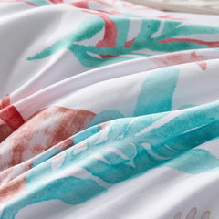 7 Piece Bed In A Bag Bed Comforter Set Queen, Fashion Starfish Coral Print, Boho Print Comforter And Sheet, Pillowcase Set,