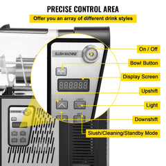 SucceBuy 3/6L 1/2 Jar Commercial Slushie Machine Slush Maker Frozen Drink Dispenser Juice Smoothie Granita Vending Machine