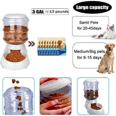 Automatic Dog Feeders for Large Dogs,3 Gallon Gravity Dog Feeder Large Breed,Automatic Cat Feeder Food Dispenser,