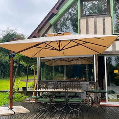 12ft Patio Umbrella Outdoor Square Umbrellas Large Cantilever Umbrella Windproof Offset Heavy Duty Sun Umbrellas