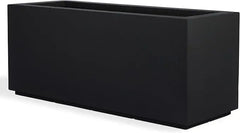 PolyStone Milan Tall Modern Outdoor/Indoor Rectangular Trough Planter, 46" L X 17" W X 19" H, Lightweight, Heavy Duty