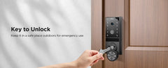 TCL D1 Max Security Video Smart Lock 2K Camera Doorbell & Fingerprint Keyless Entry 3-in-1 WiFi Door Lock PIR Motion Detection