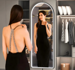 LED Full Length Mirror with Lights Arch Design,Body Mirror, Wall Mounted Mirrors, 56 "x 16"