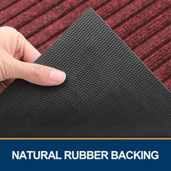 Front Door Mat Outdoor Entrance, Heavy Duty Sturdy Rubber Doormat, Stain and Fade Resistant, Easy To Clean, Low Profile