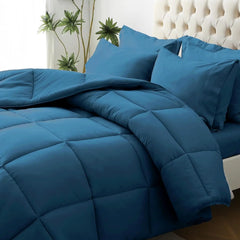 Comforter Set, 7-Piece Bed in a Bag Queen, Ultra-Soft Comforters Queen Size, Goose Down Alternative,  Sheets & Pillowcases