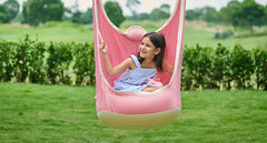 Upgraded Kids Hanging Pod Swing Chair with Inflatable Cushion, Child Hanging Hammock for Indoor and Outdoor