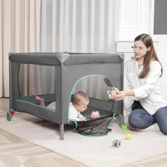 pack n play,Portable Playard Bassinet Bedside Sleeper for Newborn to Toddler,Baby Crib w/Carry Bag Nursery Center