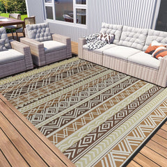 Outdoor Rug Carpet Waterproof-Patio Rug Mat 5x8 Reversible RV Camping Rug Picnic Mat Plastic Straw Outside