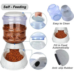 Automatic Dog Feeders for Large Dogs,3 Gallon Gravity Dog Feeder Large Breed,Automatic Cat Feeder Food Dispenser,