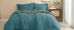 PHF 7 Pieces California King Comforter Set, Lightweight Bed in A Bag & 18" Sheet Set for All Season, Ultra Soft Cozy Bedding wit