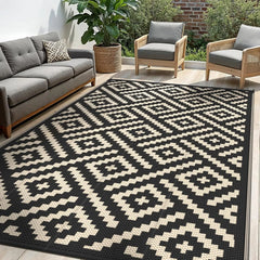 Waterproof Outdoor Rug 8x10 ft, Patio Rug Mat, Reversible Plastic Straw Rug, Indoor/Outdoor Area Rugs Carpet for RV