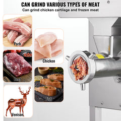 VEVOR 22/36.7Lbs Meat Grinder Capacity Electric Meat Grinders Grinding Plate Sausage Maker for Kitchen Restaurant Butcher Store