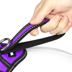 Pet Harness Collar and Leash Set All-in-one Reflective Dog Harness No Pull with Adjustable Buckles for Puppies Small Medium
