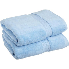 Egyptian Cotton Pile Bath Towel Set of 2, Ultra Soft Luxury Towels, Thick Plush Essentials, Absorbent Heavyweight, Guest Bath