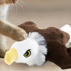 Chirping Bird Cat Toy Interactive Flapping Wings Plush Bird Toy Battery Operated Stimulate Animal Kitten Toy