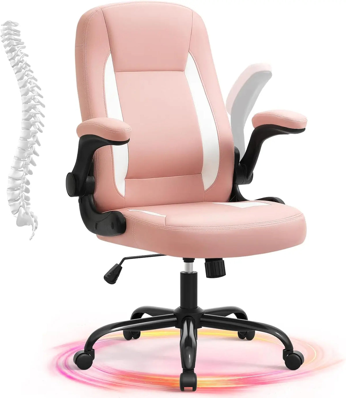 Pink Office Chair Executive Desk Chair with arms High Back Modern Computer Chairs for Women