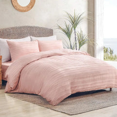 Duvet Cover Queen Size, Navy 3 Pieces Boho Tufted Duvet Cover Set, Soft and Lightweight Microfiber Comforter Cover Set