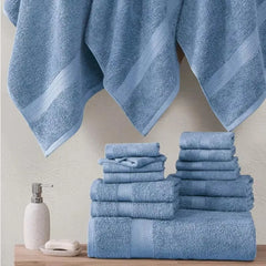 16 Piece Bath Towels - 100% Cotton Towels for Bathroom, Premium Quality Hotel Towels, Highly Soft & Absorbent