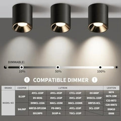 Modern Led Flush Mount Cob 20W 4000K Cylinder Ceiling Lights, Dimmable Hallway & Living Room Bedroom Kitchen 3 Pack