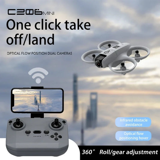 2025 Mini CZ06 Cool Light Drone 4K HD Dual Camera Obstacle Avoidance Optical Flow Aerial Photography Quadcopter Toys Gift Hot