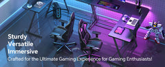 L Shaped Gaming Desk Corner Computer Desk, Home Office Desks Writing Workstation with Large Monitor Stand, Easy to Assemble