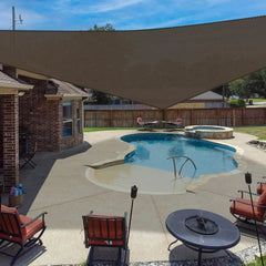 17' x 28' x 32.8' Sun Shade Sail Right Triangle Outdoor Canopy Cover UV Block for Backyard Porch Pergola Deck Garden Patio