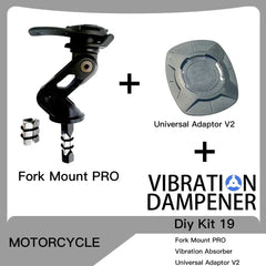 Motorcycle Handlebar Clamp Stem Fork Mount PRO Holder Phone Mount Vibration Dampener MAG Universal Adaptors Wireless Charger