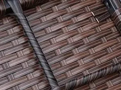 Patio Furniture Set 3 Pieces All-Weather Rattan Outdoor Furniture Patio Chairs with Tempered Glass Table (Brown/Cream)