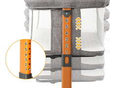 Baby Bassinet Bedside Bassinet, Baby Cradle with Machine-Washable Sheets, Four-Sided Breathable Mesh, 6 Height Adjustable