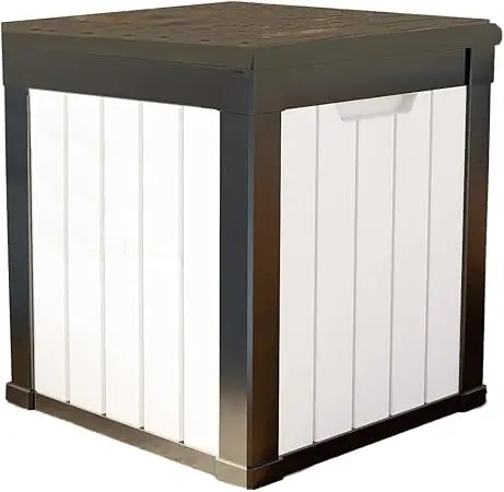 230 Gallon Lockable Resin Deck Box, Waterproof & UV-Resistant Outdoor Storage Box for Outdoor Cushion Storage and Delivery Stora