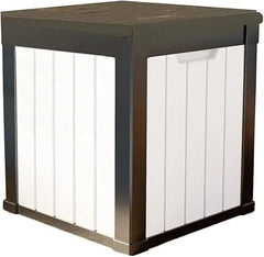 230 Gallon Lockable Resin Deck Box, Waterproof & UV-Resistant Outdoor Storage Box for Outdoor Cushion Storage and Delivery Stora