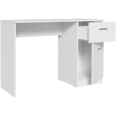 Compact Computer Desk Study Table for Small Spaces Home Office 43 Inch Student Laptop PC Writing Desks with Storage and Drawer,