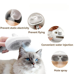 Cat Steam Brush, Spray Cat Brush, Pet Spray Hair Removal Comb for Shedding and Grooming, Water Brush for Cats Dogs Small Animals