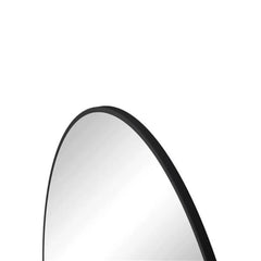 Wall Mirror 42 Inch Black Circular Mirror Metal Framed Mirror Round Vanity Mirror Dressing Mirror, for Bathroom, Living Room, Be
