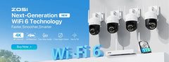 360° Smart Home Security Camera PTZ Auto Tracking Baby Monitor AI Panoramic HD Night Vision Indoor WiFi Surveillance Camera