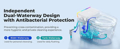 Smart Toilet with Built-in Tank & Bidet,4-Second Quiet Flush, Dual User Memory, Auto Open/Close, Foot Sensor Flush,Self-Cleaning