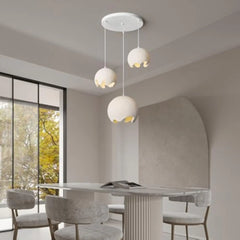 White Modern 3-Lights Pendant Light Concrete Chandelier for Dining Room Kitchen Island Light Hallway Restaurant Hanging Lamp E2