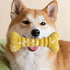 Dog Rubber Bone Chew Toys Funny Bite-resistant Bone-shaped Balls Dog Fetch Toy Interactive Fetch Throw Toys In Vibrant Colors