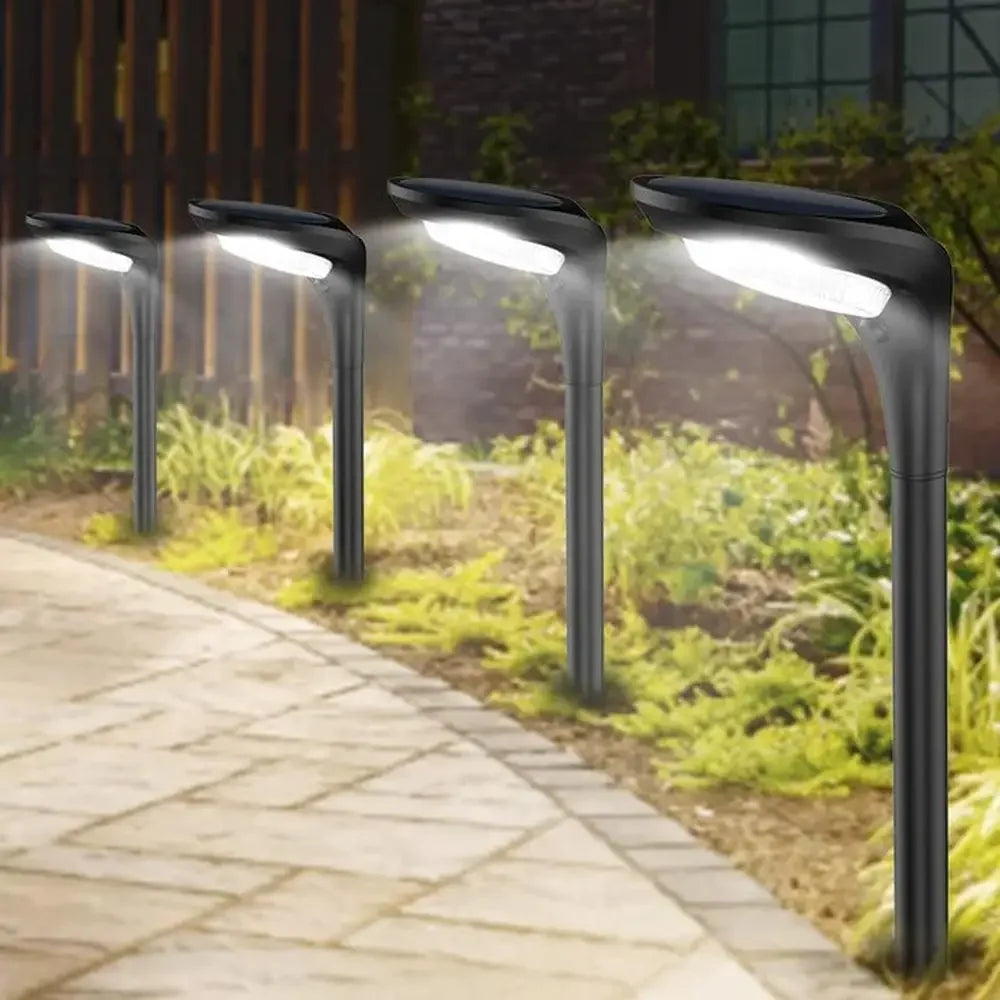 Solar LED Pathway Lights 4 Pack Waterproof Landscape Lighting Garden Decor Walkway 150 Lumen High Efficiency IP65 Modern Design