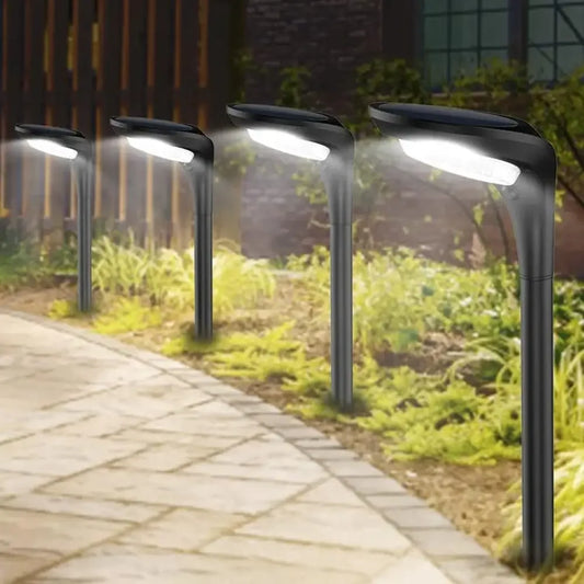 Solar LED Pathway Lights 4 Pack Waterproof Landscape Lighting Garden Decor Walkway 150 Lumen High Efficiency IP65 Modern Design