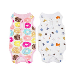 Pet Cat Weaning Suit Cotton Clothes for Small Dogs Cat Vest Jumpsuit Anti-licking After Surgery Recovery Care Suit Kitten Outfit