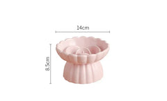Food Bowl Ceramic Elevated Cats Small Dogs Slow Feed Bowls Anti-choking Pet Eating Feeders Anti-gulping Puppy Supplies