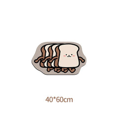 Cartoon Kitchen Floor Mat Absorbent Kitchen Rug Crystal Velvet Pad Bath Pad Anti-Slip Carpet Entrance Doormat Long Strip Carpet