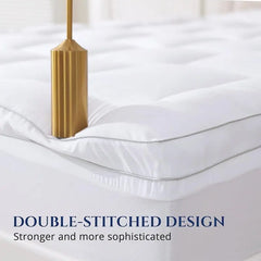 Ultra Thick Queen Bed Cover 900 GSM Mattress Topper Down Replacement Microfiber Filling Ultra Soft Deep Pocket All Season